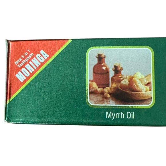 Moringa 5 In 1 Toothpaste With Myrrh Oil, Sage Oil, White Oak Bark, Clove, and M - Picture 5 of 10
